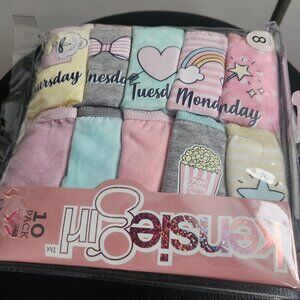Kensie Girl 10 Pack briefs Days of the Week NEW size 8
